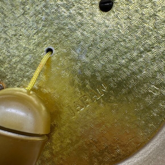 Vintage Green Velvet Gold Christmas Bell Music Box Hanging Decoration Japan - Picture 8 of 11